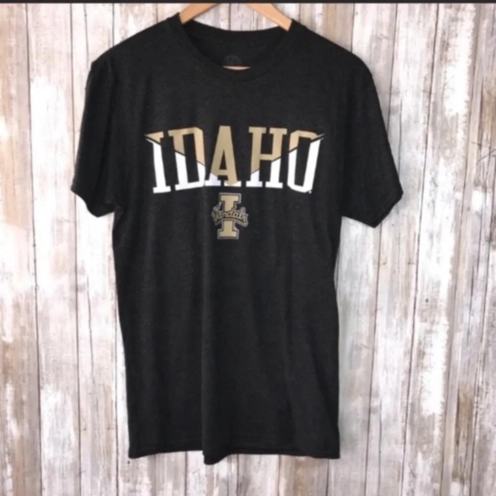 Idaho Vandals Men Graphic Tee Medium Gray NCAA Shirt College Football Fan Shirt